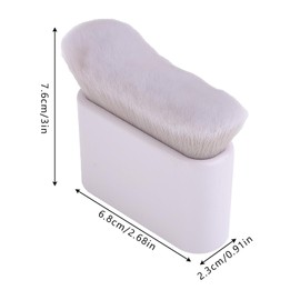 Self Tanning Brush, Sunscreen Body Brush Body Coverage Perfector Makeup Tool for Self Tanner Sunscreen Face Leg (White, Gray Hair)