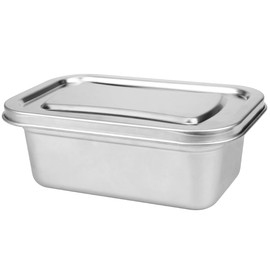 LNQ LUNIQI 1Pcs Stainless Steel Food Storage Containers with Lids Ice Cream Storage Containers Food Keeper Freezer Box Refrigerator Storage For Food Preservation and Homemade Ice Cream（1000ML