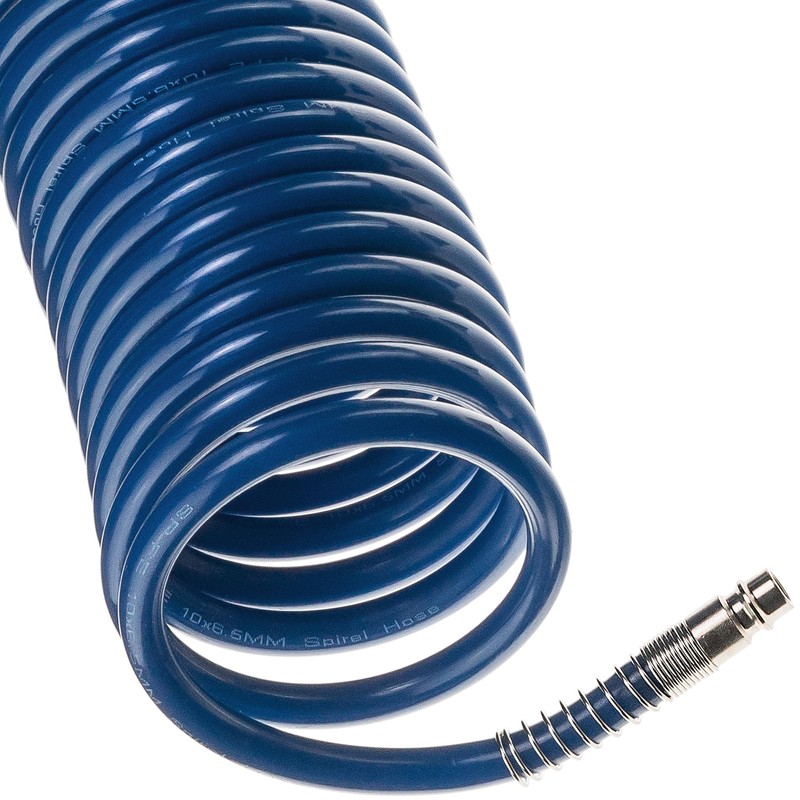 Compressed Air Hose SP-PE 10 m, Flexible Spiral Hose 6.5/10