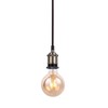 JING Vintage ,Industrial Antique Brass Ceiling Rose, Braided Flex E27