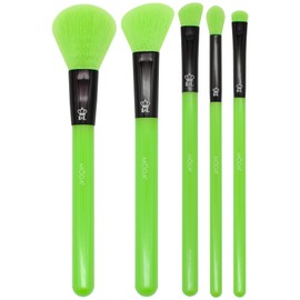 MODA Neon Green 5pc Face Kit – Vibrant Vegan Makeup Brushes for Bold Face Looks