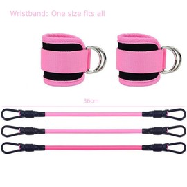 Leg Bounce Pull Rope, Puller Taekwondo Training Band, Ankle Resistance Rope, Ankle Strap Fitness Equipment for Legs, Buttocks Training Equipment (1 Set Pink)