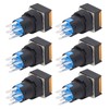25Pcs Squares Push Button Switch 8 Pin Self Locking Switches