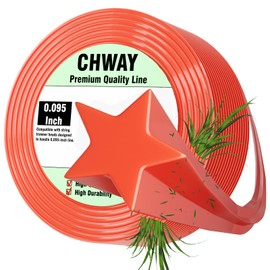 095 Weed Eater String, 320-Feet Pentagram Shape Heavy Duty Trimmer Line, for Electric & Gas Weed Wacker Using Trimmer String .095, Used for Stubborn Weed Cleanup, Lawn Repair and Edge Trimming