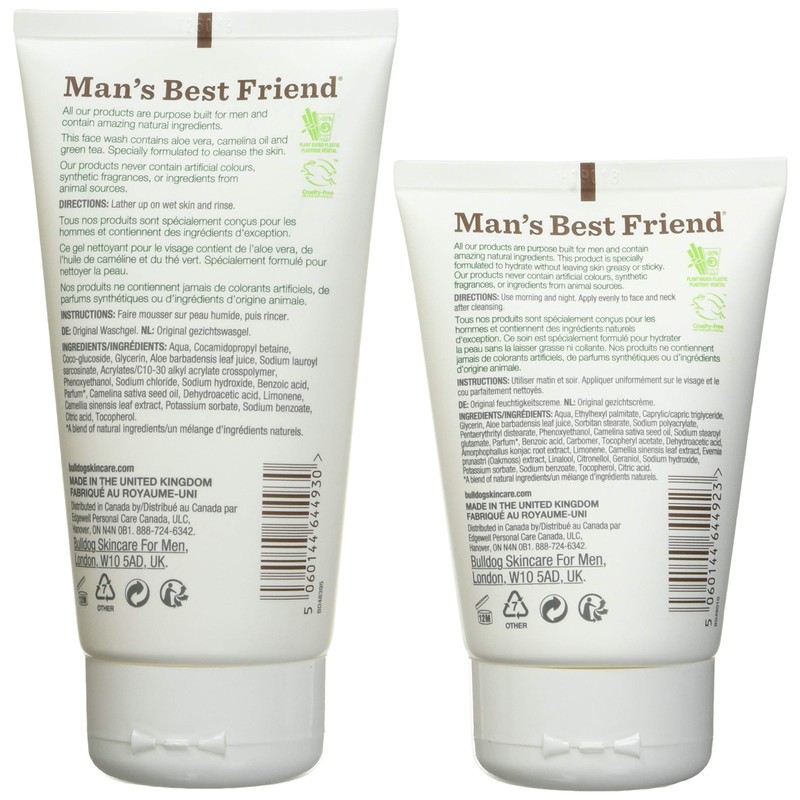 Bulldog everyday Skincare Duo Set, 1 Face Wash, 1 Moisturizer,