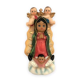 Virgen De Guadalupe 5" Inch Religious Figure Our Lady of Guadalupe