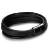 KALVICA Bracelets for Men Leather Bracelet Bangle Black Braided Leather