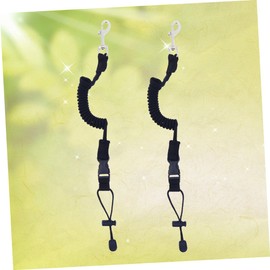 Sosoport Kayak Fishing Rod Leash Set Paddle Cord Brass Pothook Plastic Buckle 155cm for Canoeing