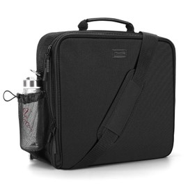 Mesilee Zipper Binder, 3 Inch D-Ring 3 Ring Binder with Water Bottle Holder,700 Sheet Capacity-Multiple Pockets,Binder with Strap for School/Office, Fit for 13" Tablet/Laptop,Patent Design-Black