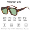 Ggpyyon Trendy Square Sunglasses for Women Men Retro Pilot Sunglasses