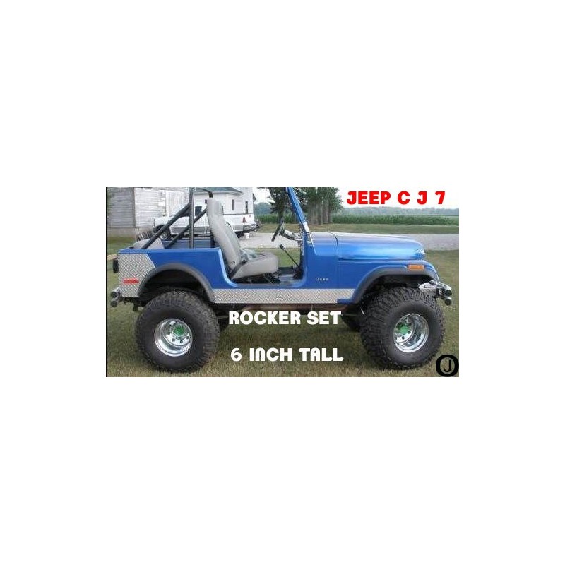 Fits with JEEEP CJ7 DIAMOND PLATE ROCKER PANEL SET OF