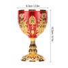 Gold Chalice 4 Inch High Zinc Alloy Retro Embossed Flower