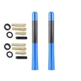 CORONIR Motorcycle Carbon Fiber Antenna Mast Motorcycle Radio Antenna Replacement Compatible with Harley Davidson Motorcycle 1989-2023 Touring Electra Glide Road Glide Tour Blue 2Pack