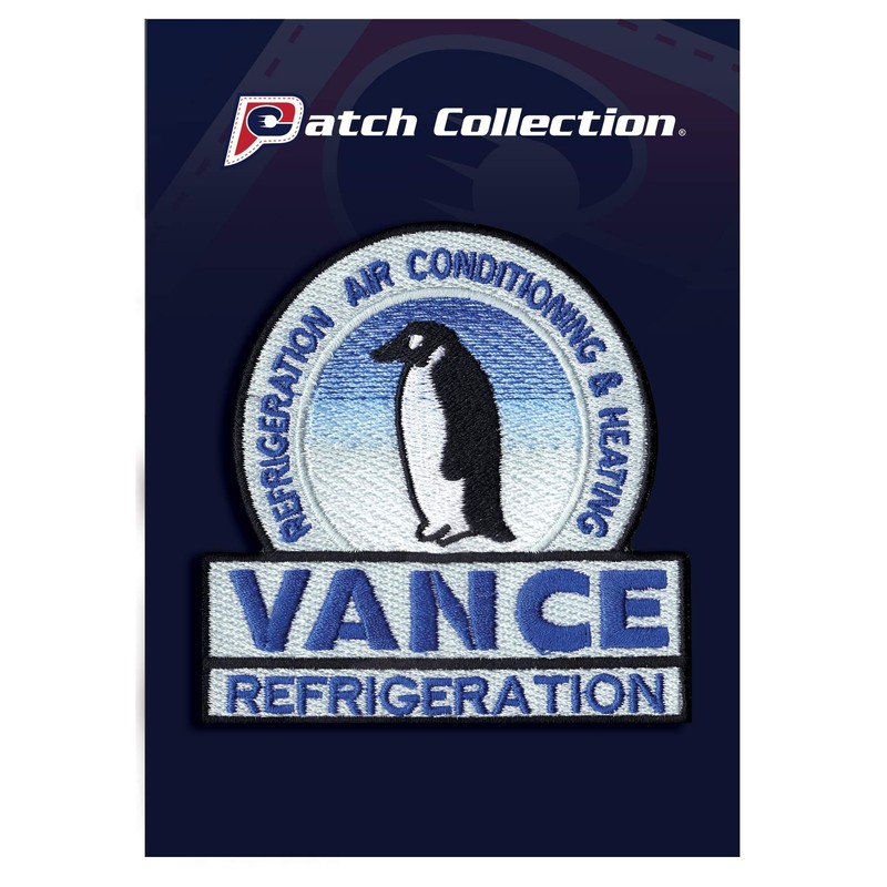 Vance Refrigeration Penguin Logo Patch Uniform Sign Embroidered Iron On