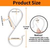 48 PCS S Hooks for Hanging with Safety Buckle, 3.5