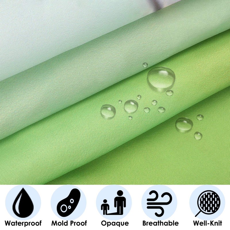 Neween Shower Curtains 3D Digital Printed Waterproof Bathroom Curtain Polyester