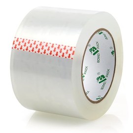 BOMEI PACK Cinta de Embalaje Transparente, Cinta de Embalaje Industrial para Embalaje de Envíos Sellado de Mudanzas, 1.8Mil, 3 pulgadas x 110 yardas por rollo