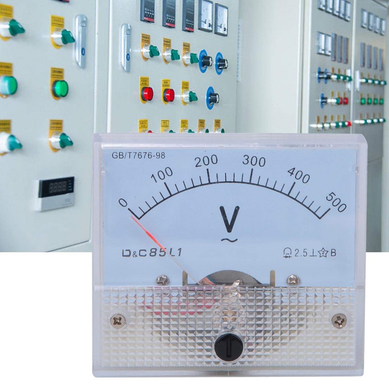 Telituny Voltmeter, 0-500V Professional AC Pointer Multimeter Voltmeter 2.5 Accuracy