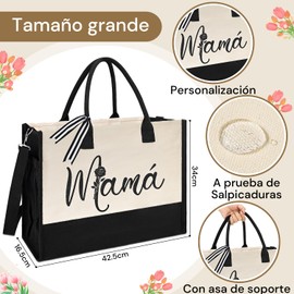 Regalos para Mamá Día de la Madre 10 de Mayo, Bolsos para Mamá, Bolsos Personalizados, Regalos para Mujer, Mamás, Amiga, Novia