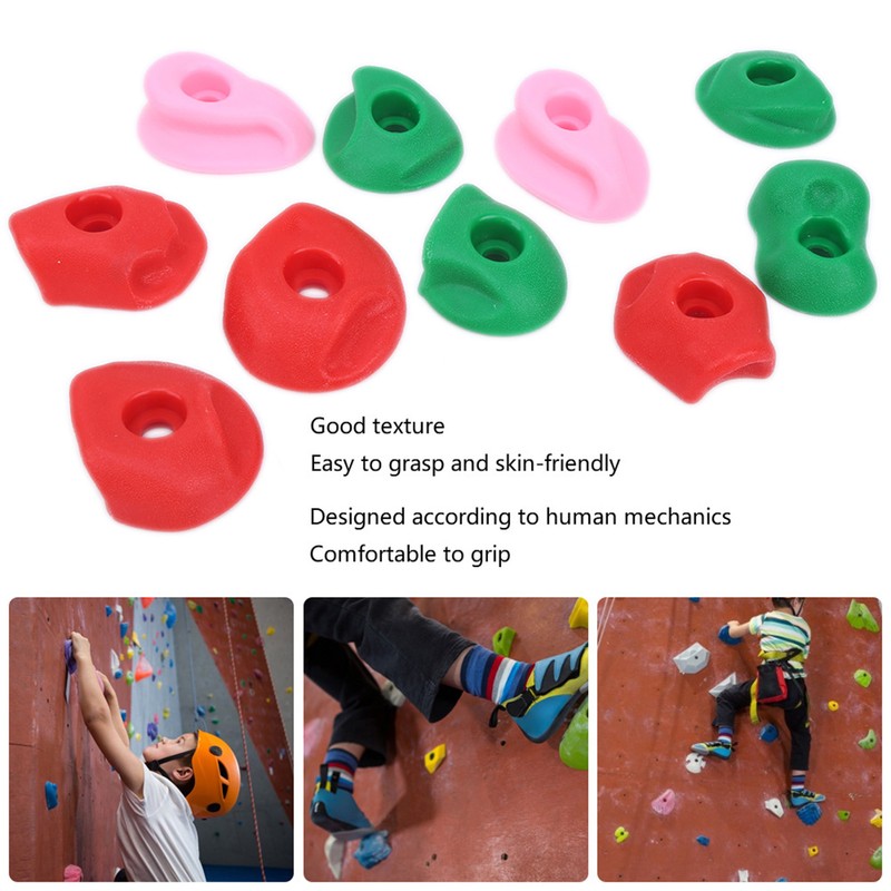 10pcs Climbing Holds MultiColored Large Rock Climbing Holds Outdoor Large