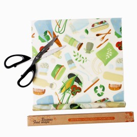 Beeswax Wraps for Food-12 x 40" Reusable Beeswax Wraps Roll for Food Preservation and Storage Organic & Eco-Friendly Sustainable Food Storage Wraps for Sandwich, Cheese, Fruit, Bread, Snacks