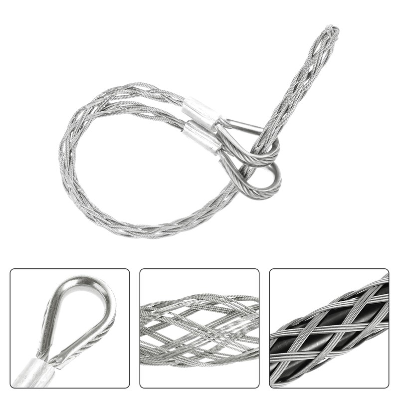 sourcing map 37-50mm OD Cable Pulling Socks Grip 0.8m Double