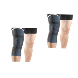 FOMIYES 2 Pcs Elastic Compression Sleeve Knee Brace for Running Elastic Knee Pads Thickened Knee Pads Sports Knee Support Rodilleras para Gym Mujer Sport Knee Brace Mens Knee Brace Grey