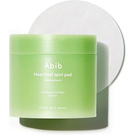 Abib Heartleaf Spot Pad Calming Touch 80pads 5.07 fl.oz. | Korean Acne Soothing Toner Pads for Face, Cleansing, Disposable, Exfoliant, Skin Care