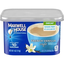 Cafe Maxwell House Decaf Sin Azucar Vainilla Francesa 114g                                                                                            