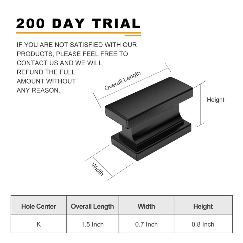 Coinkoly 10 Pack Matte Black Kitchen Cabinet Knobs Single Hole