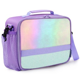 Cerbonny Kids Lunch Box, Crystal Purple, Insulated, Durable, Adjustable Shoulder Strap, Keeps Food Warm, Ideal for School and Travel