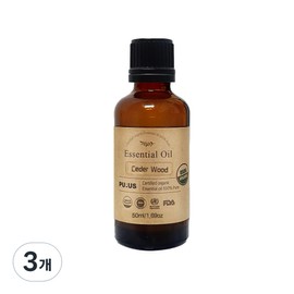 Pureus Organic Cedarwood, 50ml, 3 pieces / 퓨어스 유기농 씨더우드, 50ml, 3개