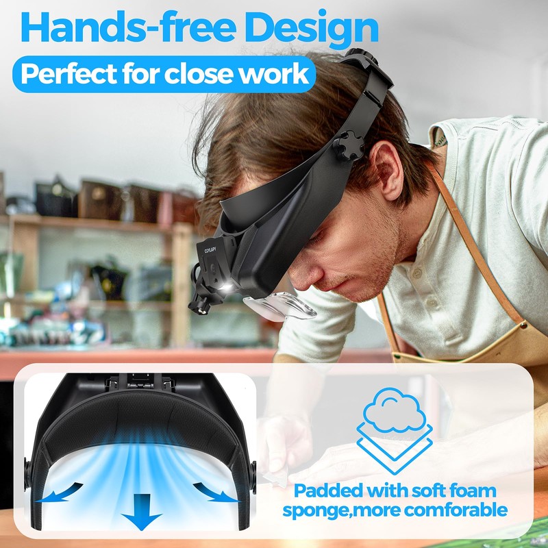 COYLAPY Magnifying Glasses with Light, Versatile Magnifying Glasses for Close