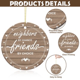 Christmas Ornaments Best Neighbor Gifts Good Neighbors, Funny Neighbor Gifts Neighbor Gifts Xmas Decorations 2024, Suitable for neighbors, women, friends Christmas tree decorations Supplies