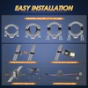 UTV Side View Mirrors with LED Lights, Roador Lighted Rearview