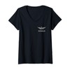 Womens US Army Senior Aviator Badge - Pilot Wings - Veteran V-Neck T-Shirt
