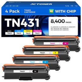 TN431 Toner Cartridge Set 4-Pack Replacement Compatible for Brother TN-431 TN433 TN436 MFC-L8900CDW MFC-L8690CDW HL-L8360CDW HL-L8260CDW MFC-L8610CDW MFC-L8905CDW MFC-L9570CDW HL-L8360CDWT Printer Ink