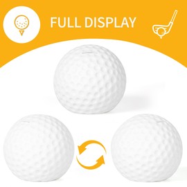 H&W Golf Ball Piggy Bank for Boys,Shatterproof Money Bank,Large Ball Sport Themed Coin Bank,Best Money Box Birthday Gifts for Kids