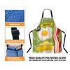 BGBDEIA Breakfast Menu Chefs Apron, Cooking and Baking Apron for