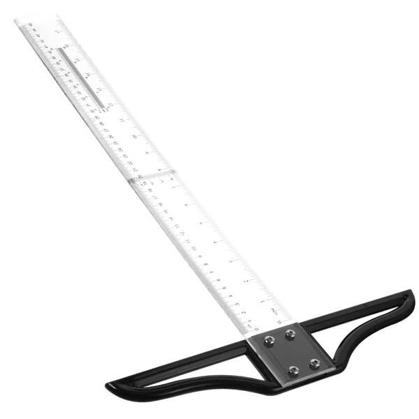 Mobestech T-shaped Ruler Art Craft Ruler Carpentry t Ruler Acrylic T-square Transparent Ruler Drafting Ruler Clear Rulers Detachable Acrylic T Square Ruler T-shirt Ruler T Square 24 Inch