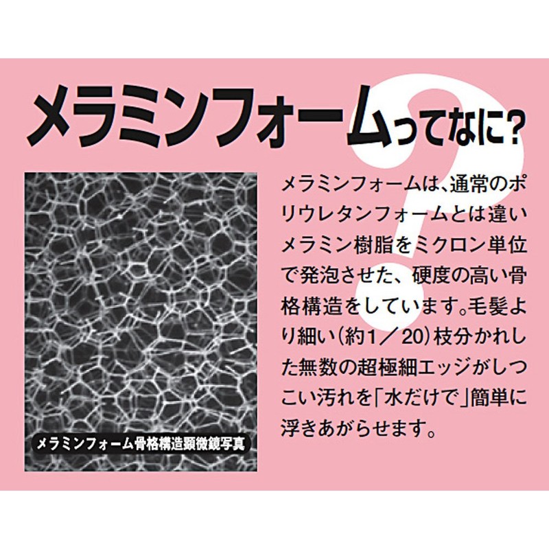 レック 激落ち MEGA 4枚入 大容量パック メラミンスポンジ (1枚:18×2.9×31cm) 水だけで汚れ落とし S-809 ホワイト