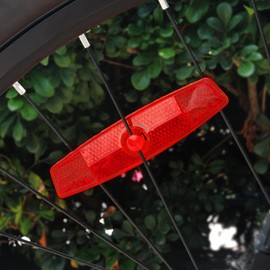 MFC PRO Bicycle Wheel Reflector Red Pack of 2 (Red, 2pcs)