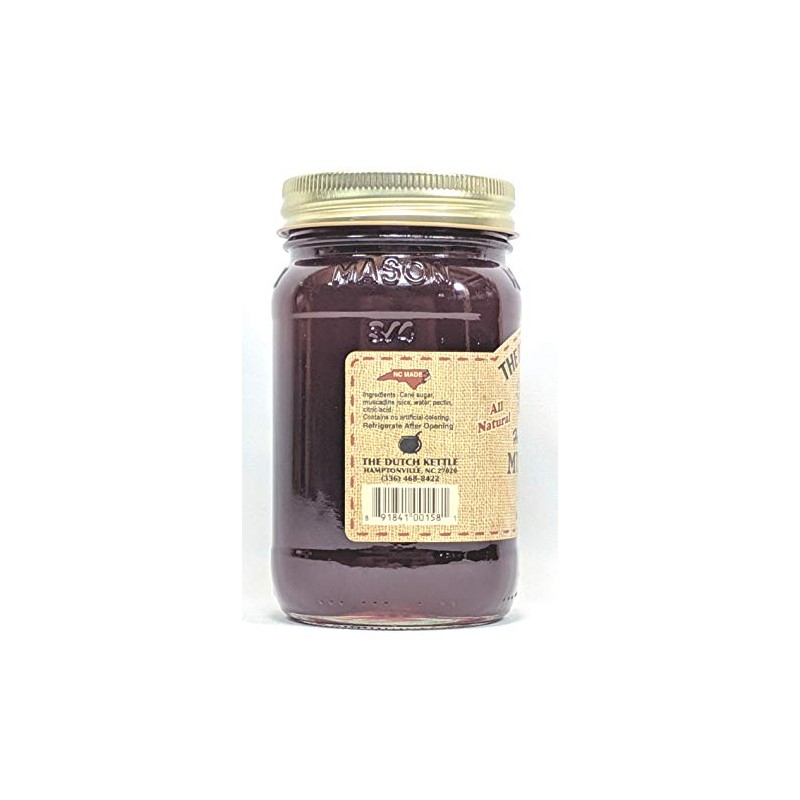 Amish Homemade Style Muscadine Jelly 2-19 Oz Reusable Jars All