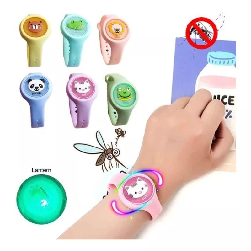 CL Pulsera Repelente Mosquitos Para Niños Con Luz Aroma Natural