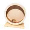 antiai Hamster Wooden Silent Wheel, Small Animal Exercise Wheel Accessories,