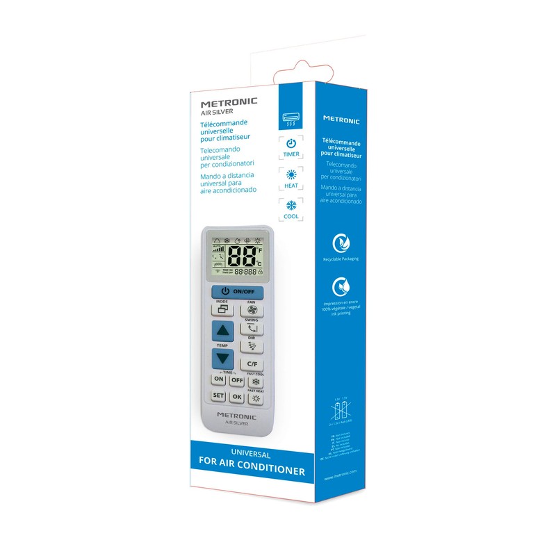 Metronic 495348 – Telecomando universale per condizionatori e pompe di