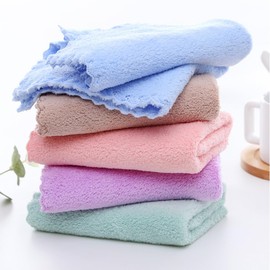 Gogogmee Microfiber Face Cleanser Towel 10 Pack Soft Makeup Remover Coral Fleece Square Towel Gentle on Skin for Home Travel Use