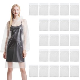 22 Pcs Disposable Rain Ponchos for Adults/Family, Clear Ponchos with Hood, Lightweight Plastic Poncho Bulk, Thicker Emergency Ponchos, Portable Travel Rain Poncho for Outdoor Trips/Festivals/Concert