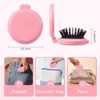 Pack de 9 Mini Cepillos de Pelo Plegables de Viaje