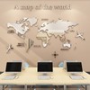 Acrylic Wall Stickers 3D World Map Wall Mirror Sticker for